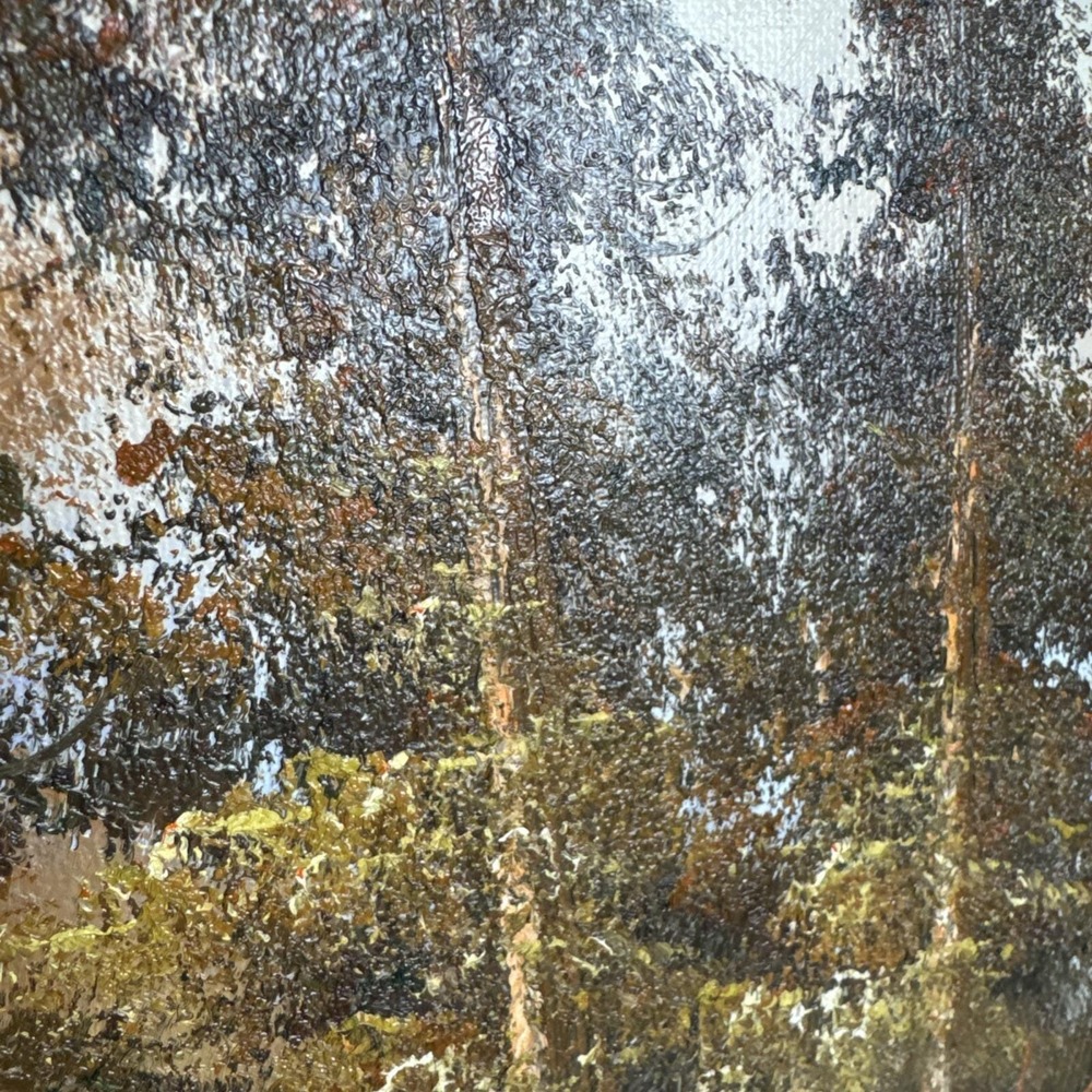 VTG Original 70s Framed Oil Painting Nature Ducks Flying Lake Art 17x20" Western - Picture 6 of 11